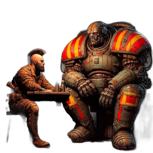 robot, furniture, weapon, concept art transparent PNG cut-out