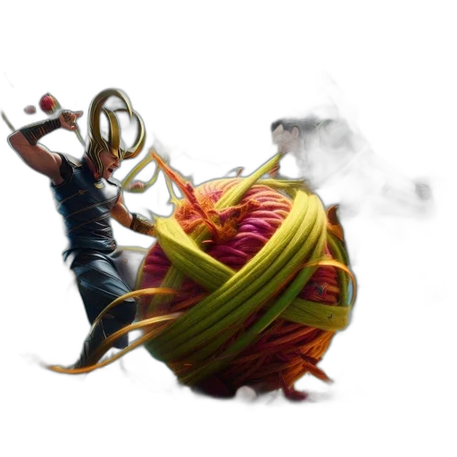 staff, hair, dragon, weapon transparent PNG cut-out