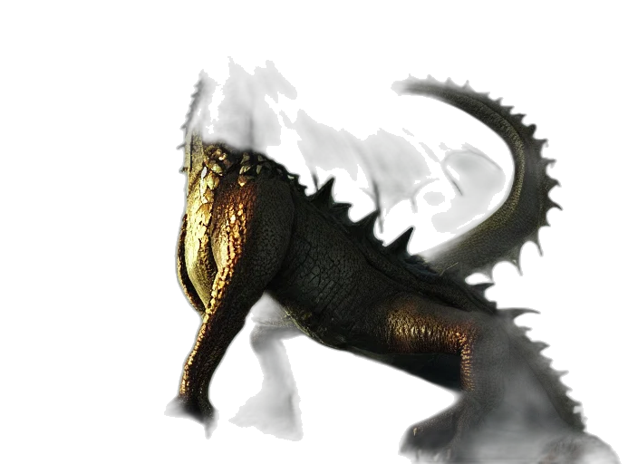 dragon, animal, creature, staff transparent PNG cut-out