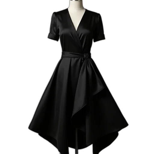 dress, dark, monochrome, black transparent PNG cut-out