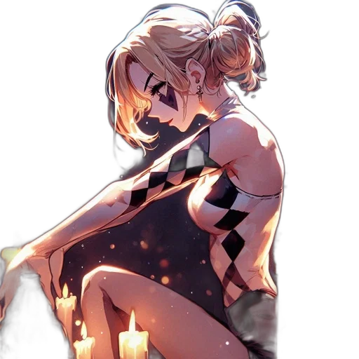 dress, staff, mask, weapon transparent PNG cut-out