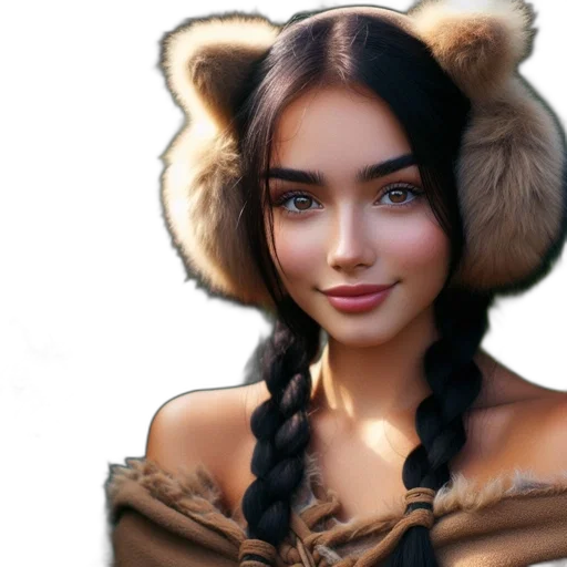 hat, face, fantasy art, photorealistic transparent PNG cut-out