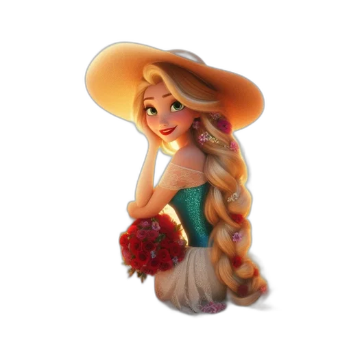 hat, dress, crown, flower transparent PNG cut-out