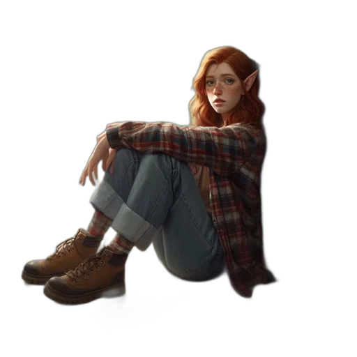 jacket, shoes, concept art, 3d render transparent PNG cut-out