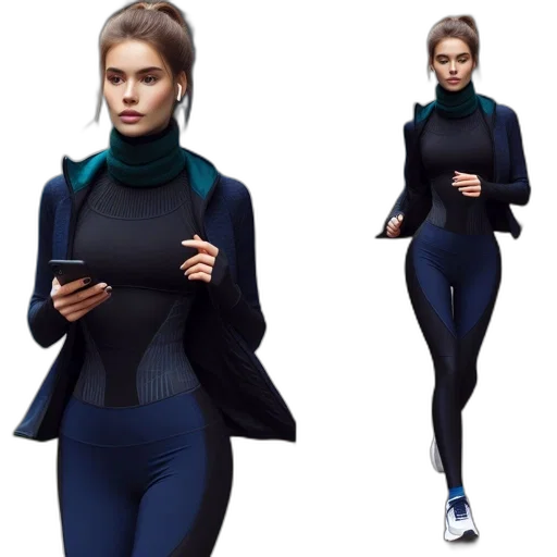 jacket, concept art, cyberpunk, blue transparent PNG cut-out