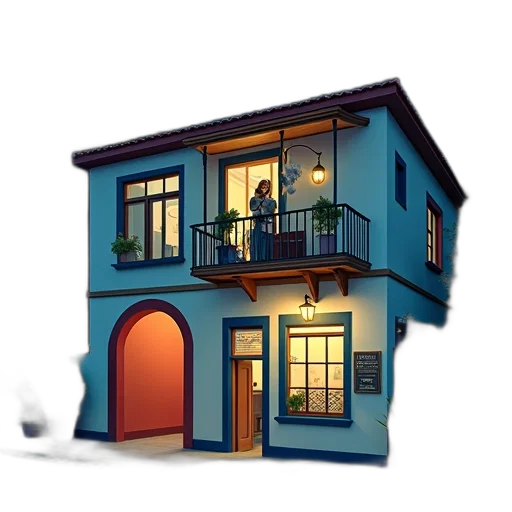 building, furniture, 3d render, concept art transparent PNG cut-out