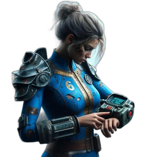 staff, jacket, face, weapon transparent PNG cut-out