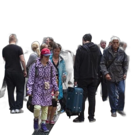 mask, jacket, staff, city street transparent PNG cut-out