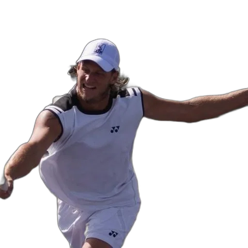 tennis, player, white, outfit transparent PNG cut-out