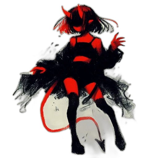 dress, mask, creature, staff transparent PNG cut-out
