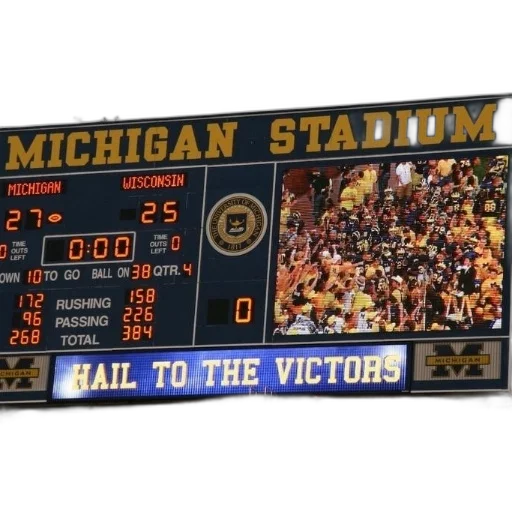 large, scoreboard, michigan, stadium transparent PNG cut-out