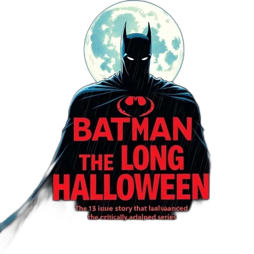 comic book art, cover, batman, long transparent PNG cut-out
