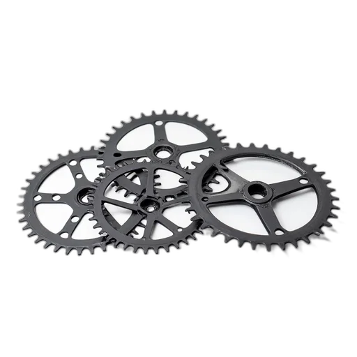 3d render, group, bicycle, sprockets transparent PNG cut-out