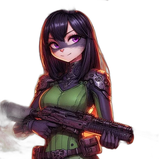 weapon, staff, robot, anime transparent PNG cut-out