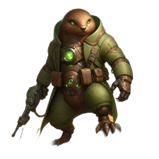 creature, staff, animal, robot transparent PNG cut-out