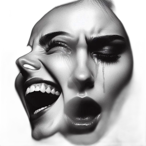 face, mask, creature, photorealistic transparent PNG cut-out