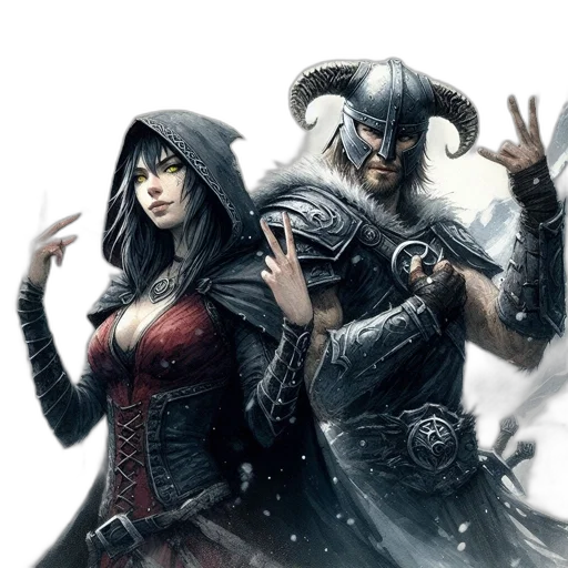 fantasy art, concept art, comic book art, snow transparent PNG cut-out