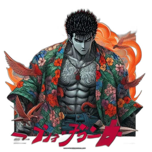 jacket, dragon, weapon, animal transparent PNG cut-out