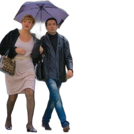 umbrella, dress, jacket, photorealistic transparent PNG cut-out