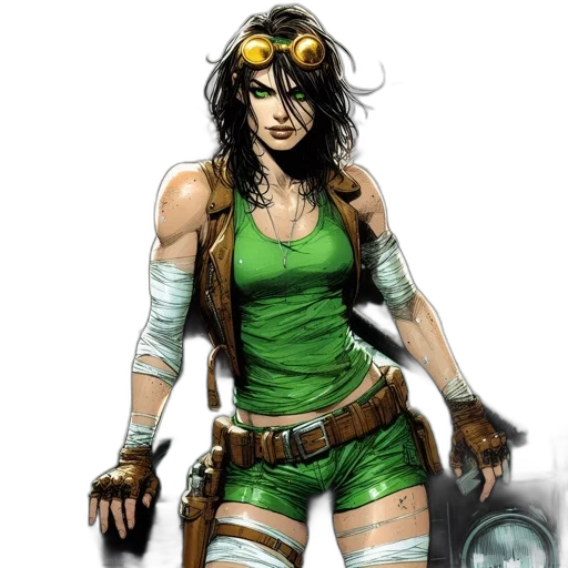 comic book art, concept art, fantasy art, cartoon transparent PNG cut-out