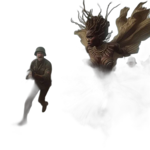 creature, dragon, hair, weapon transparent PNG cut-out