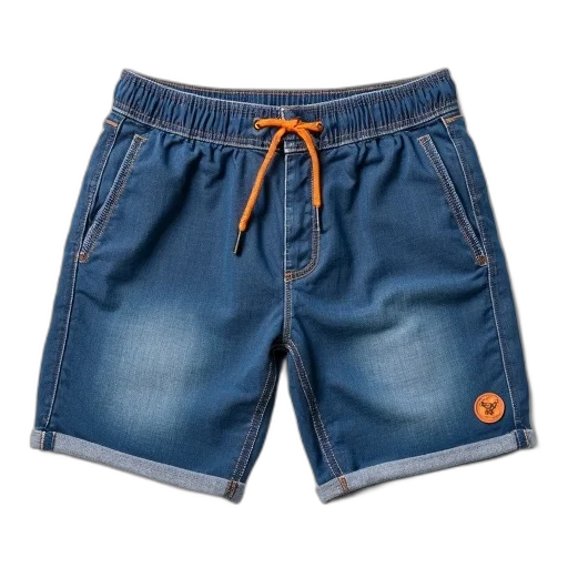 pair, blue, denim, shorts transparent PNG cut-out