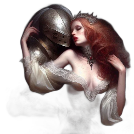 crown, dress, mask, fantasy art transparent PNG cut-out