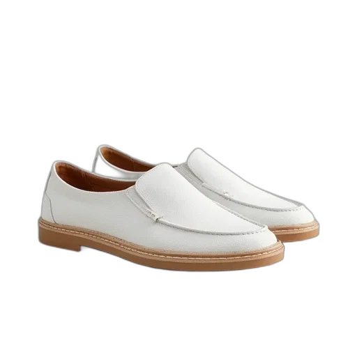 shoes, white, slip, ons transparent PNG cut-out