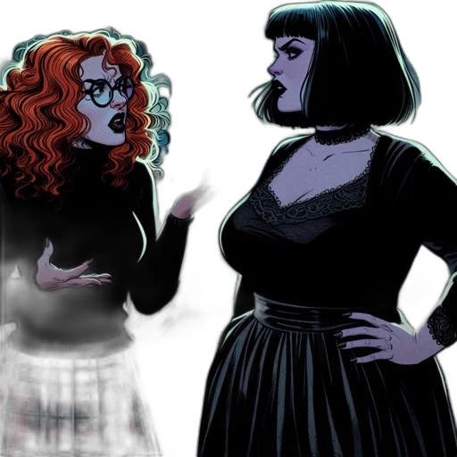 concept art, comic book art, cartoon, dark transparent PNG cut-out