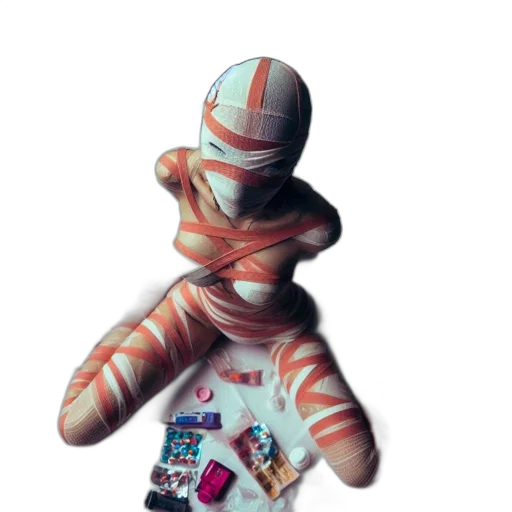 robot, jacket, staff, creature transparent PNG cut-out