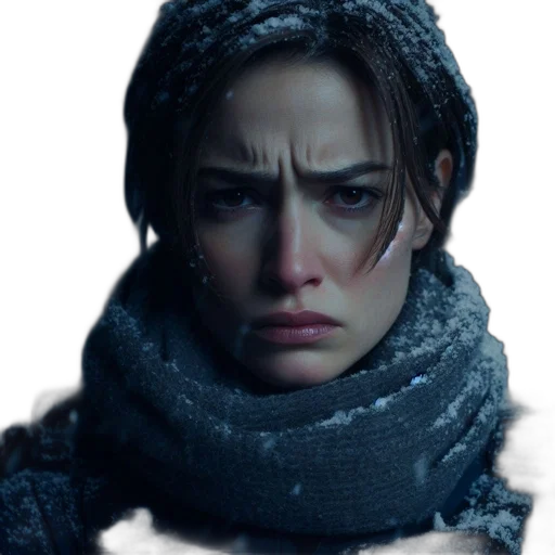 face, jacket, weapon, concept art transparent PNG cut-out
