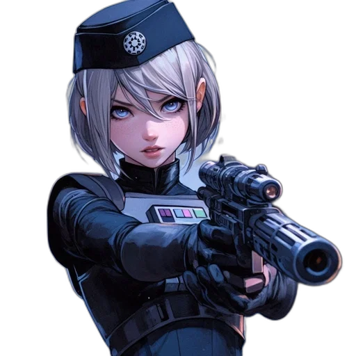 weapon, staff, robot, cyberpunk transparent PNG cut-out
