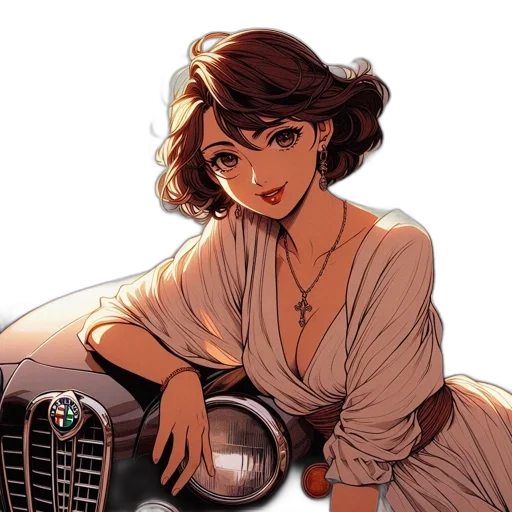 car, dress, comic book art, concept art transparent PNG cut-out