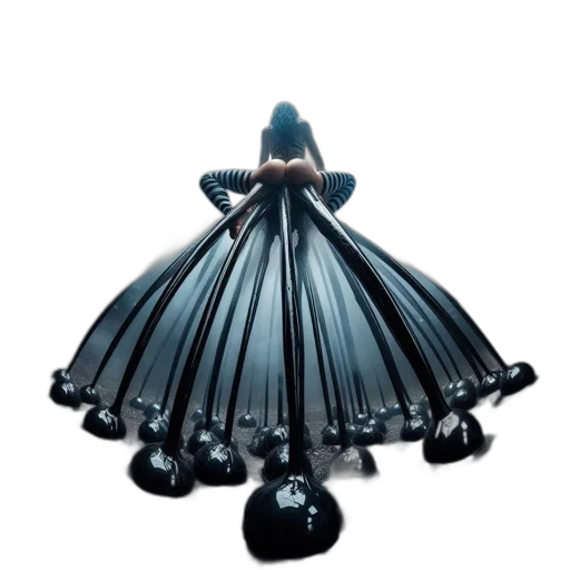 dress, crown, umbrella, hair transparent PNG cut-out