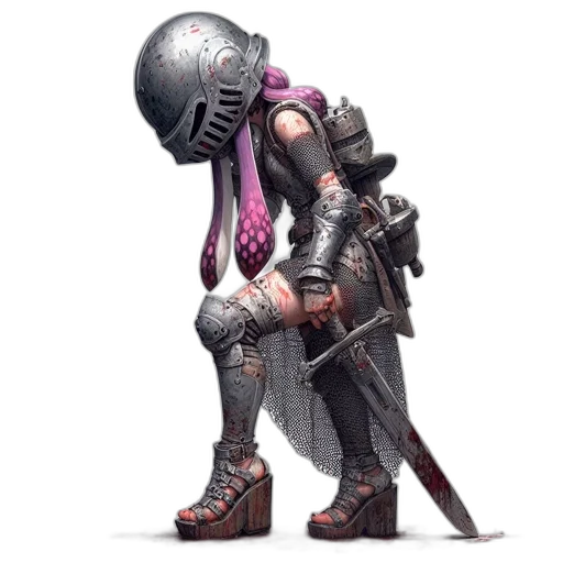 weapon, sword, creature, robot transparent PNG cut-out