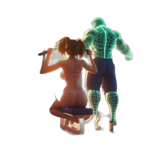 robot, dress, concept art, cyberpunk transparent PNG cut-out