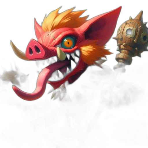 dragon, mask, creature, staff transparent PNG cut-out