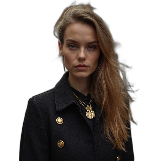 jacket, face, staff, jewelry transparent PNG cut-out