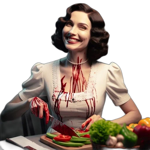 food, dress, face, concept art transparent PNG cut-out