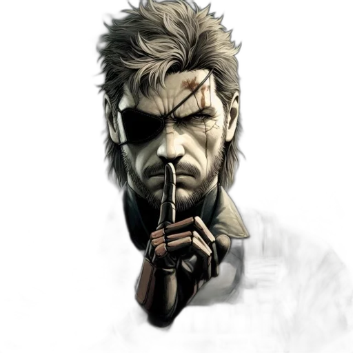 face, concept art, comic book art, pixel art transparent PNG cut-out