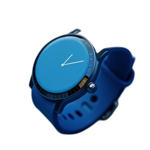 jewelry, 3d render, blue, smartwatch transparent PNG cut-out