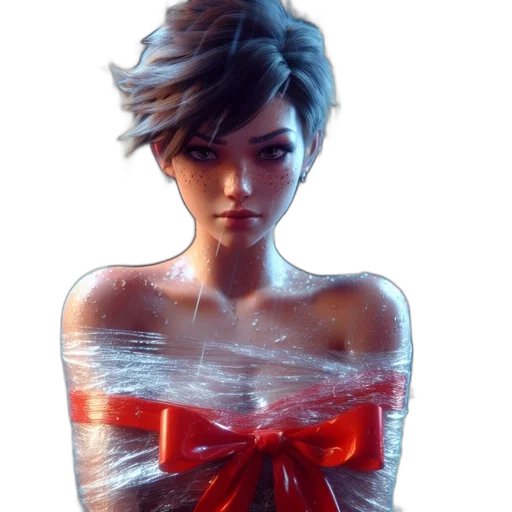 dress, face, jewelry, photorealistic transparent PNG cut-out
