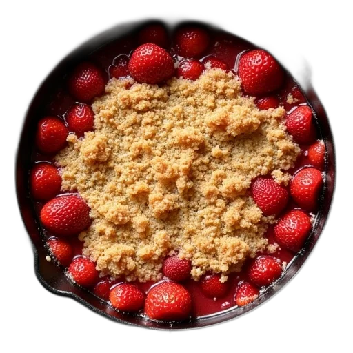 food, crown, strawberry, crumble transparent PNG cut-out