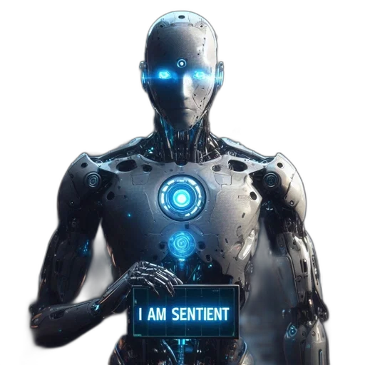 robot, creature, face, cyberpunk transparent PNG cut-out