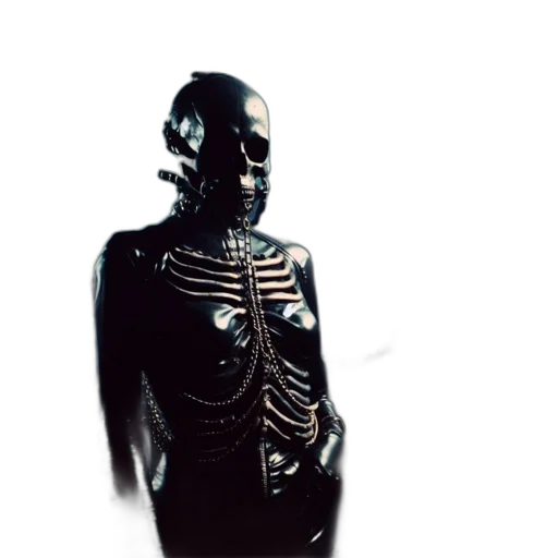 mask, jacket, robot, creature transparent PNG cut-out