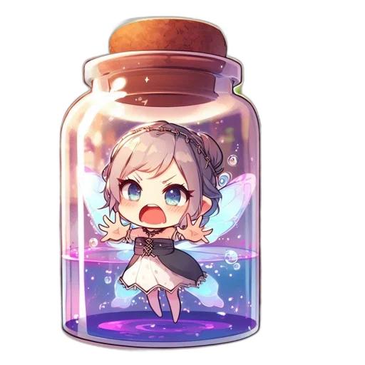 bottle, dress, creature, weapon transparent PNG cut-out