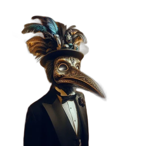 mask, hat, staff, face transparent PNG cut-out