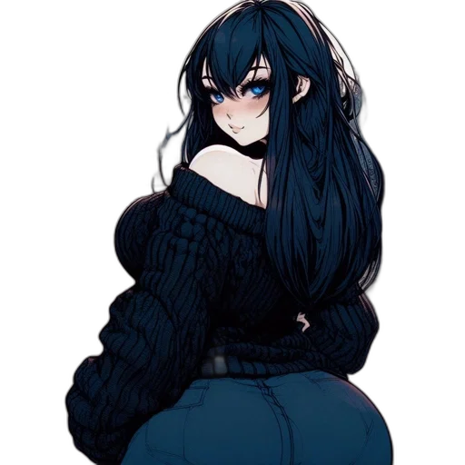 dress, jacket, creature, staff transparent PNG cut-out