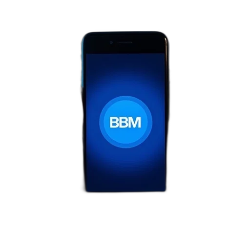 blue, blackberry, app, displayed transparent PNG cut-out