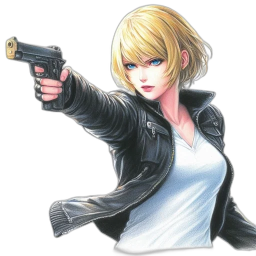weapon, jacket, concept art, comic book art transparent PNG cut-out